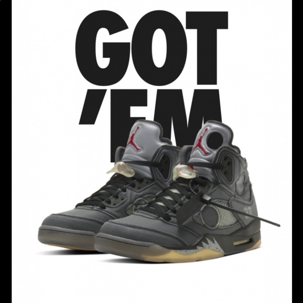 Jordan 5 off white with broken box